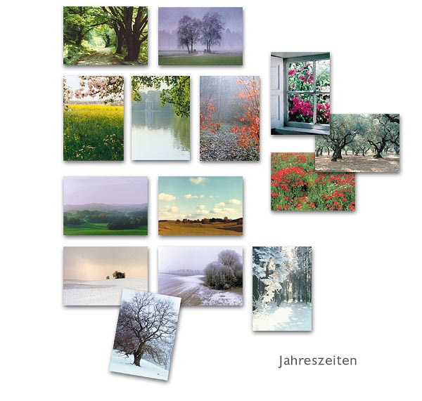 Grusskarten Jahreszeiten