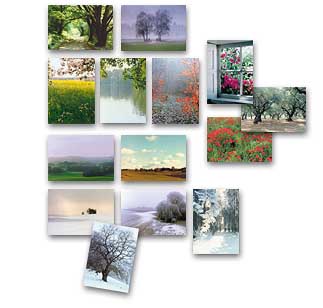 Grusskarten Jahreszeiten